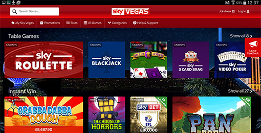 Sky Vegas’ Mobile App Runs Great on Android